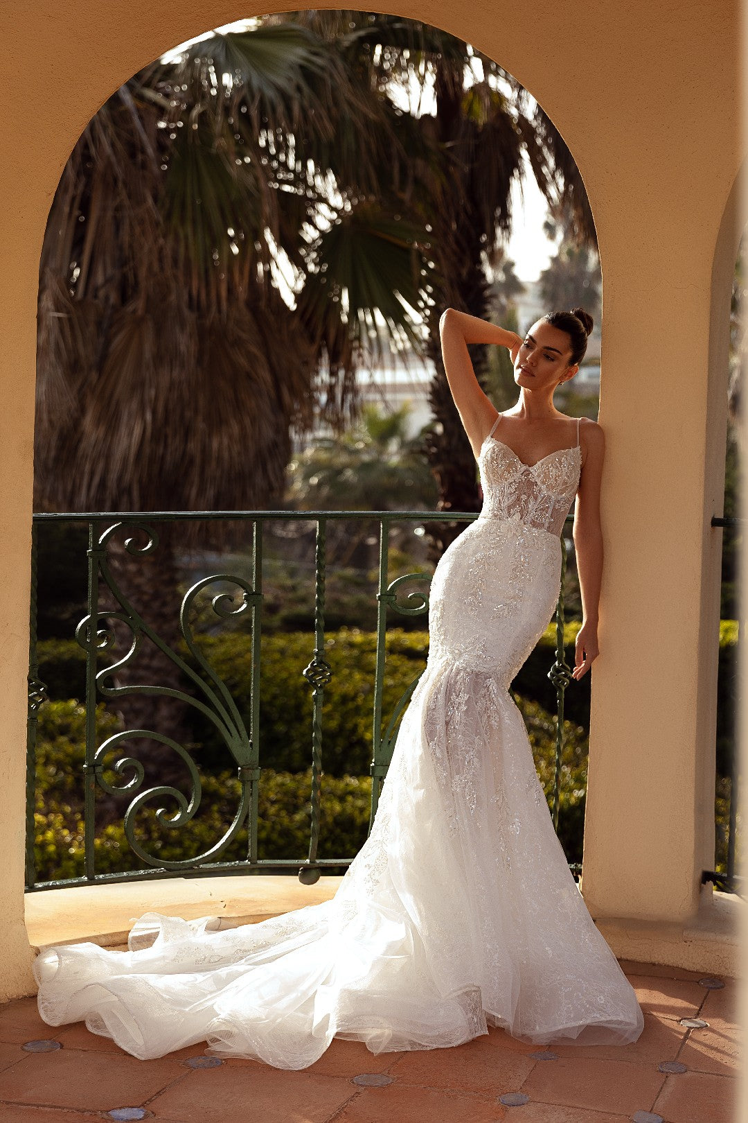 mermaid wedding dress patterns Domenica by Perfioni Size:M (fully lined) Glitter-Embellished Long Prom Dress From mid lacedress