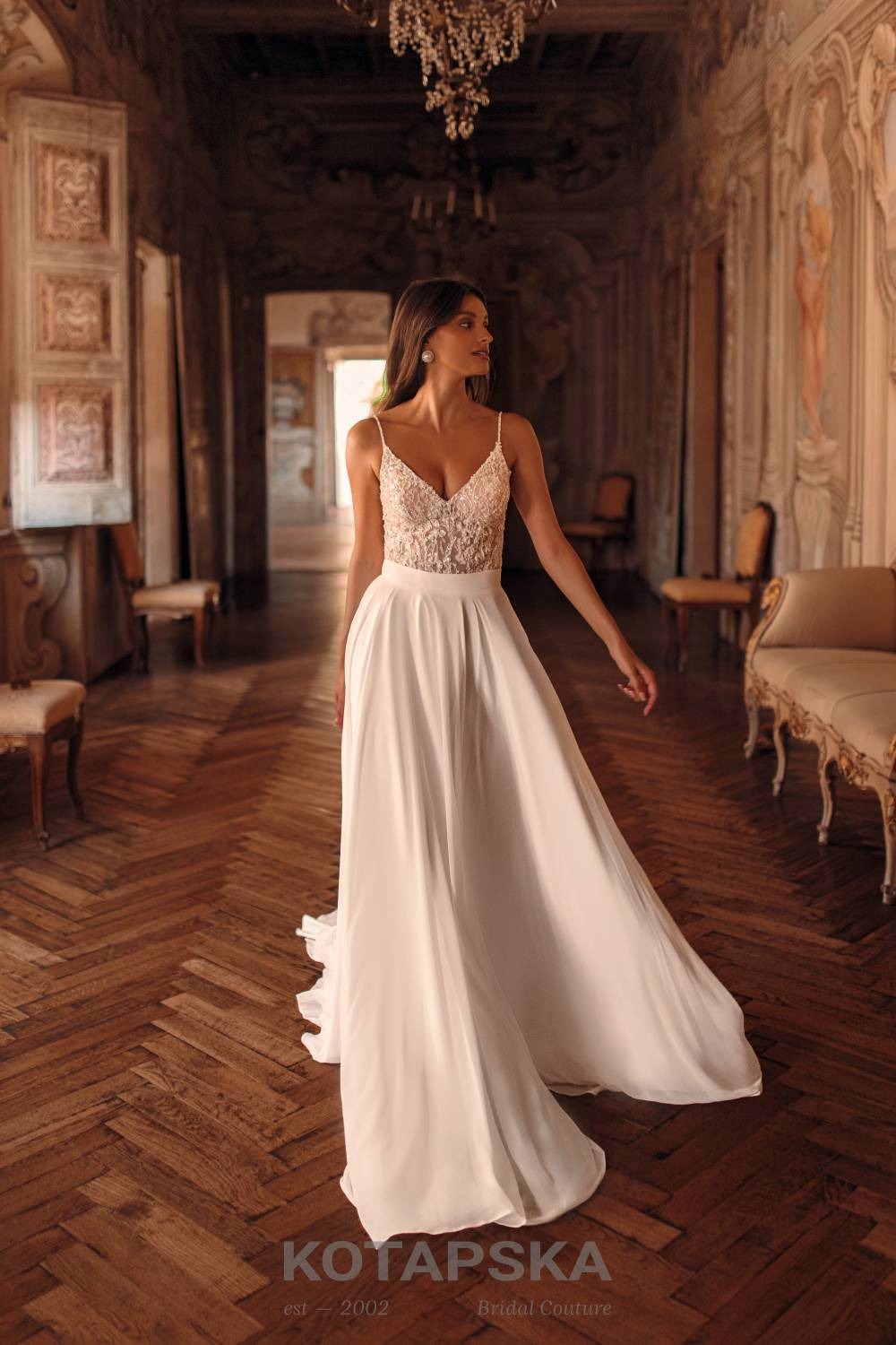 Iryna Kotapska F2620 – Lace Bodysuit and Skirt Bridal Set