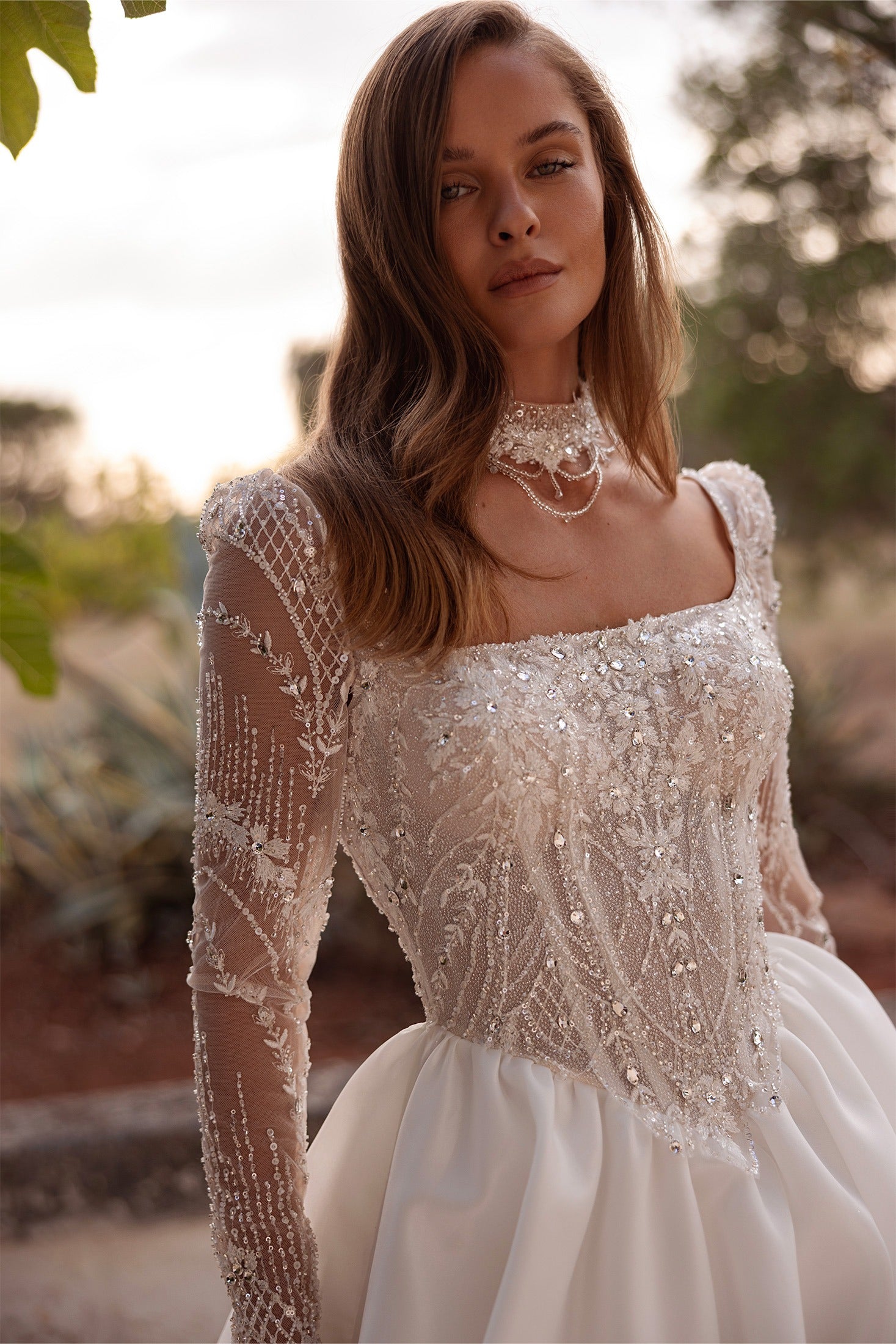 Maria Anette 5828 | A-Line Square Neck Wedding | Marelli Exclusive