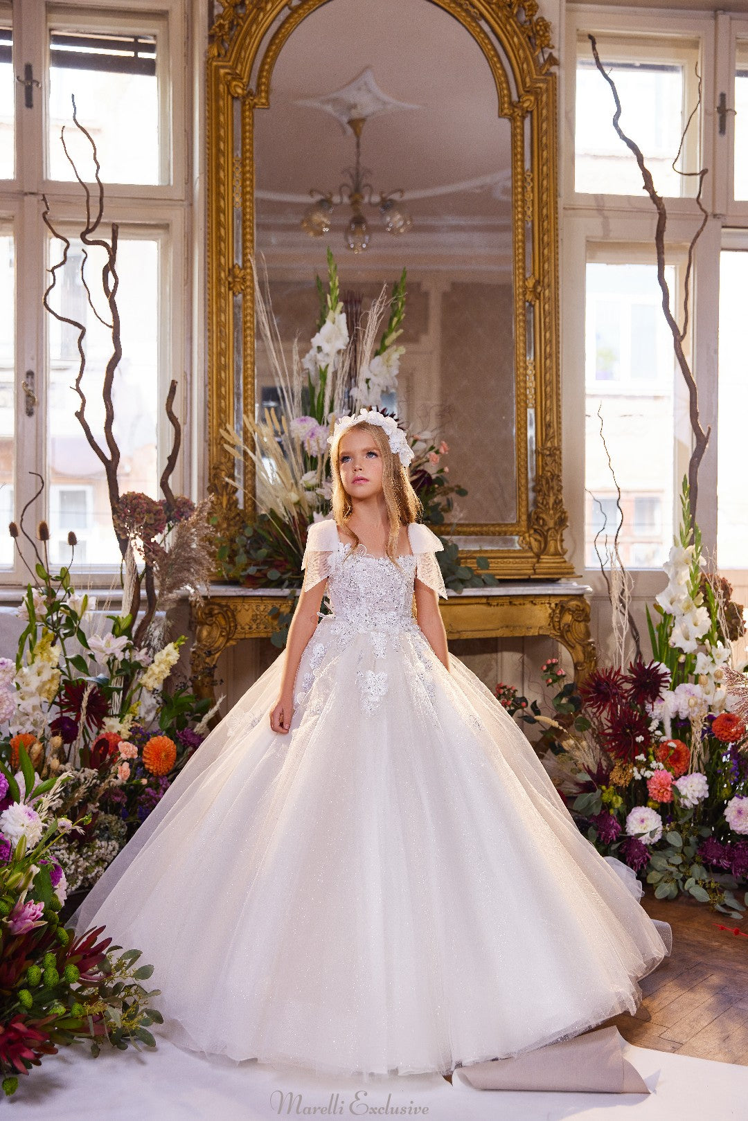 fitted lace wedding dress Pentelei 3421 Ballgown Dress with Lace and Sequins