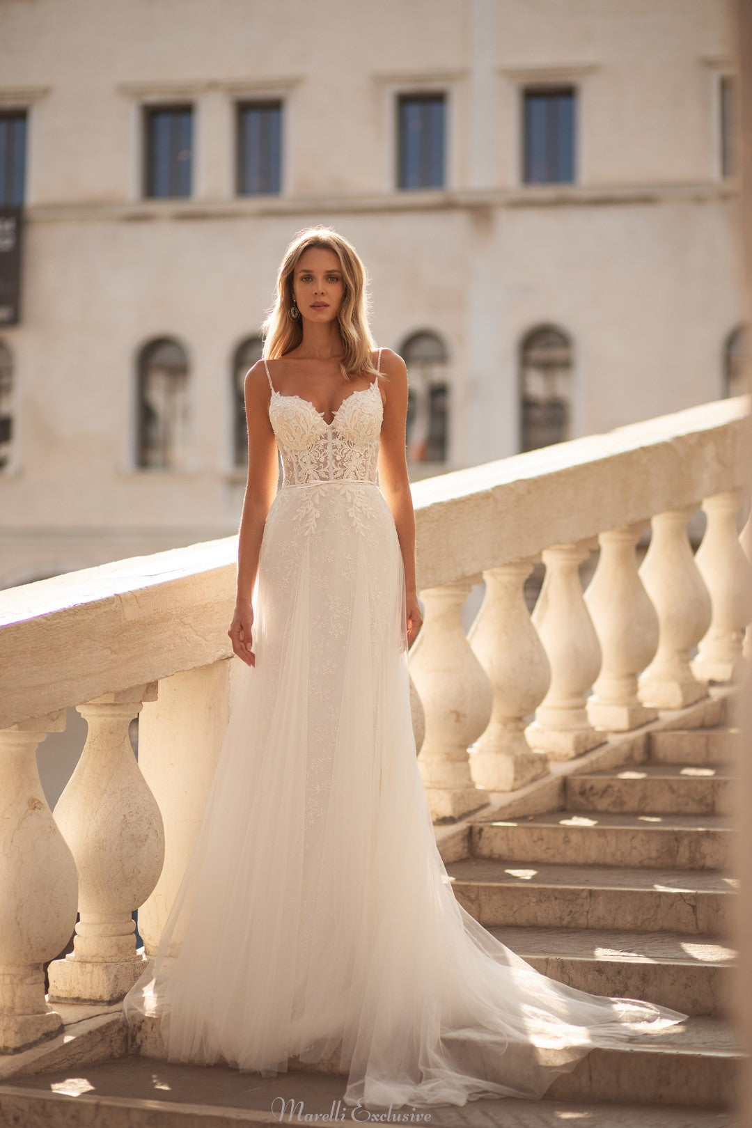 Heavenly Wedding Dress with Detachable Sheer Sleeves and Graceful Design 10 / Solid Ivory