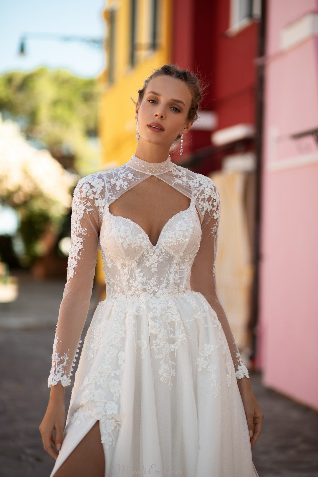 Enchanting Wedding Dress with Detachable Sleeves and Glamorous Details 6 / Solid Ivory Enchanting Wedding Dress with Detachable Sleeves and Glamorous Details 6 / Solid Ivory