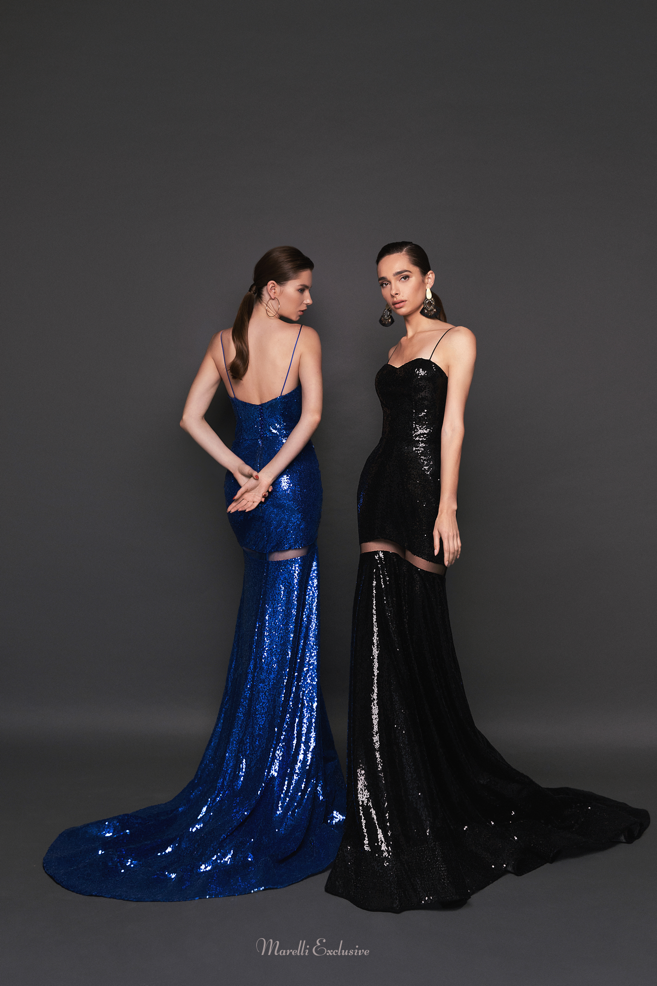 Spectacular Evening Set with Removable Bolero and Godet Silhouette Dress 4 / Black