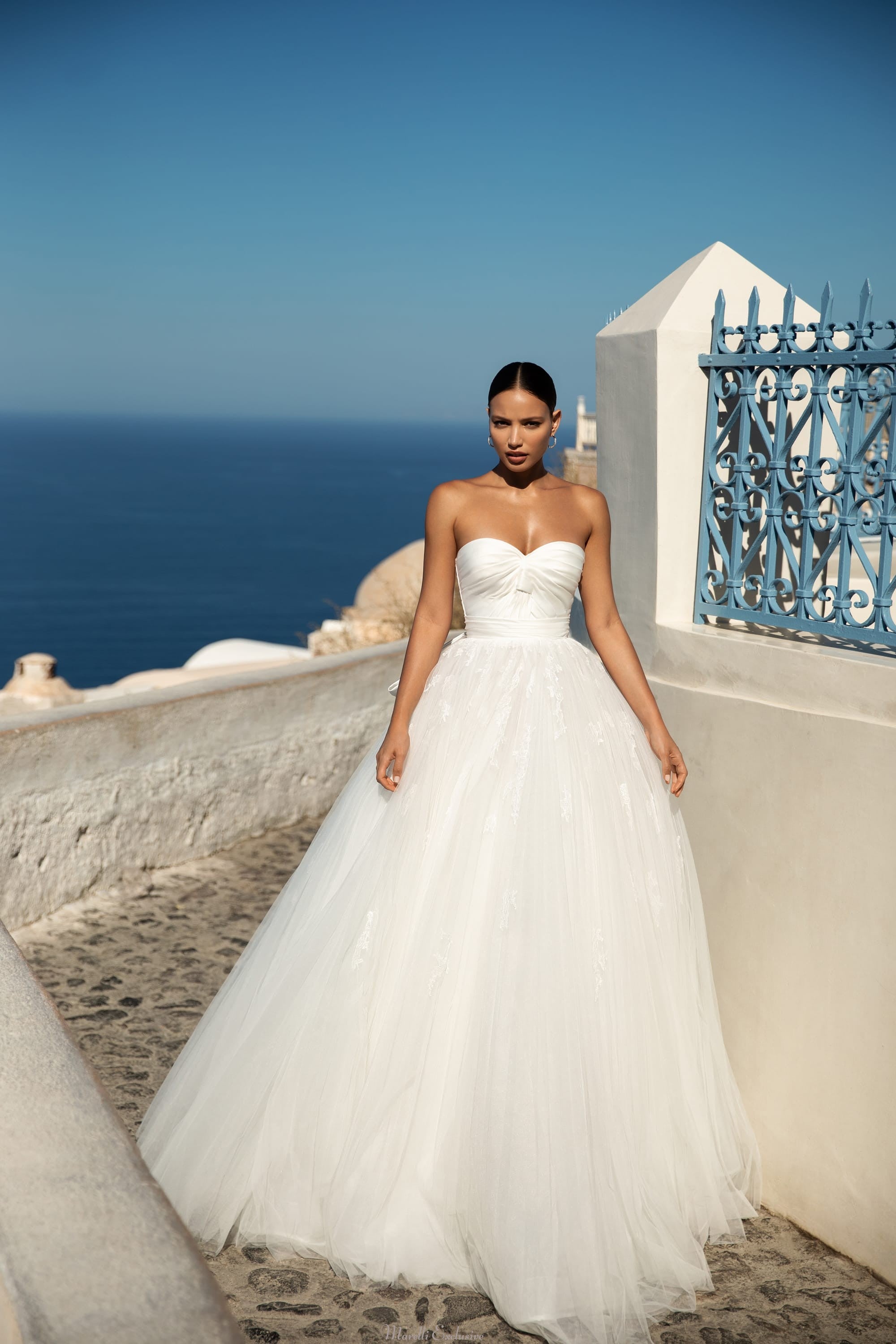 Off-the-shoulder Wedding Dress with a Sweetheart Bodice and a Voluminous Skirt Marelli Exclusive Off-the-shoulder Wedding Dress with a Sweetheart Bodice and a Voluminous Skirt Marelli Exclusive