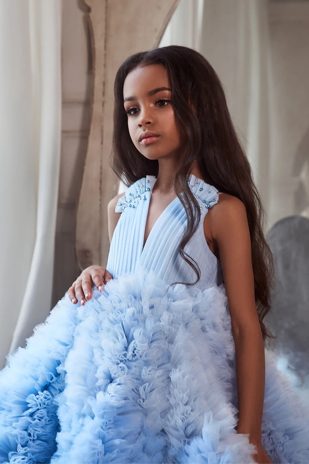 Pentelei 3103 masterpiece ballgown: sleeveless beauty for your little princess  | Girls Formal Dress