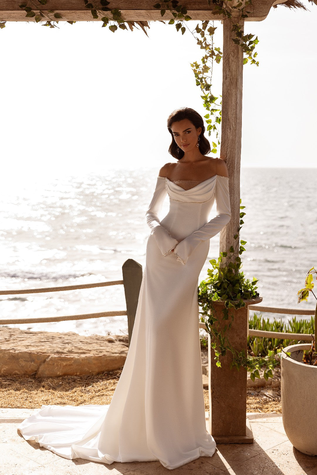 Ester by Perfioni | Silk Satin Off-Shoulder