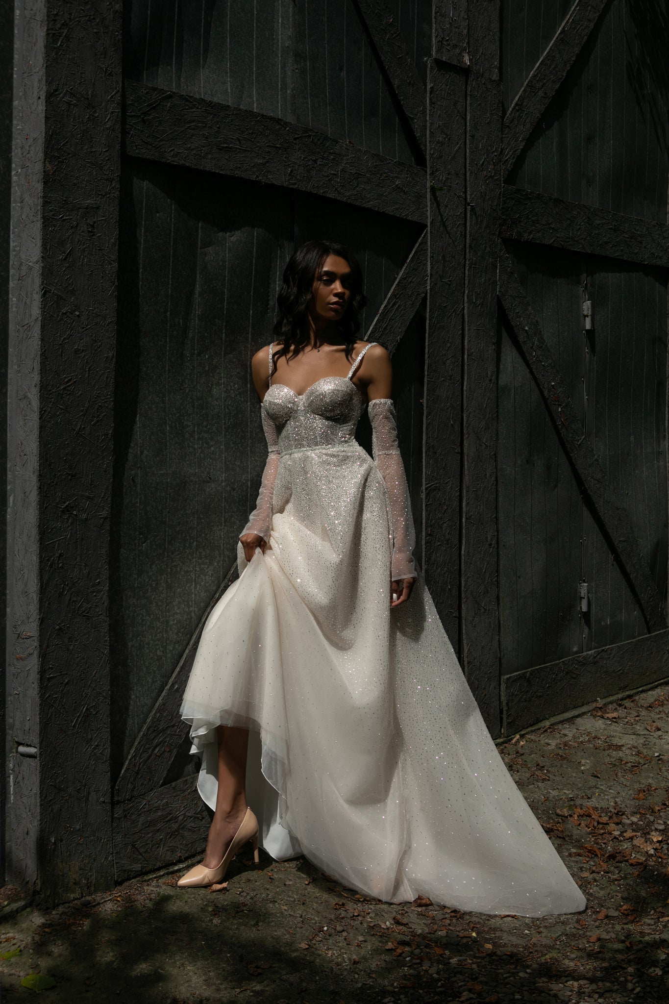 Stunning Bridal Gown with Lace and Elegant Details | Marelli Exclusive 8 / As pictured Stunning Bridal Gown with Lace and Elegant Details | Marelli Exclusive 8 / As pictured