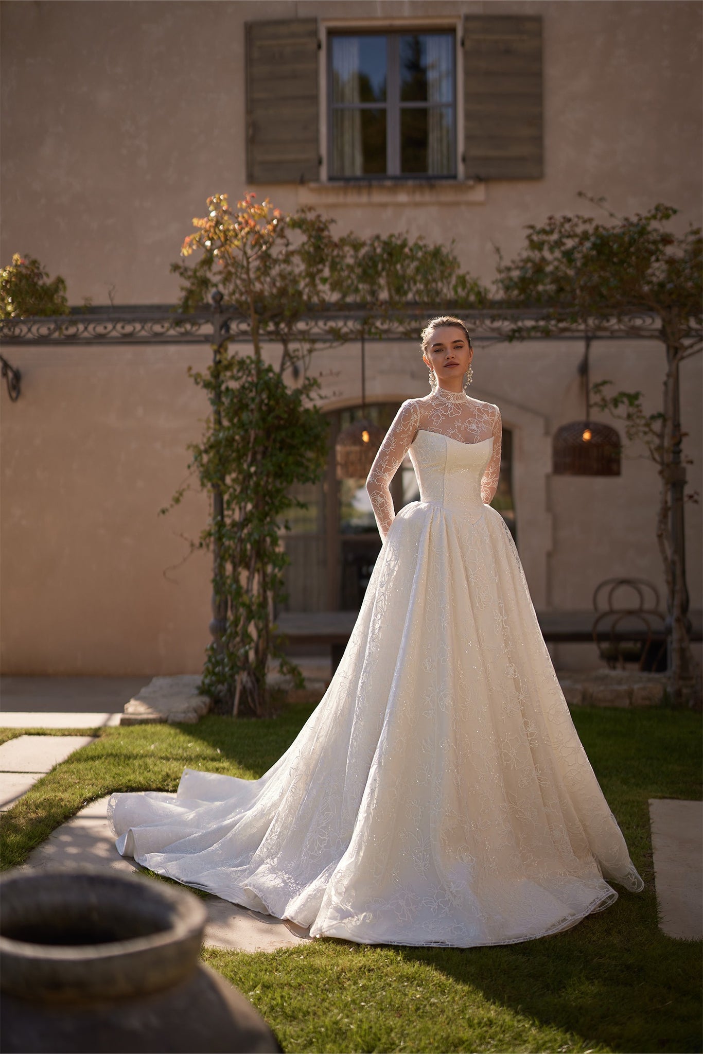 Caprice by Perfioni | Floral Lace A-Line Wedding Dress