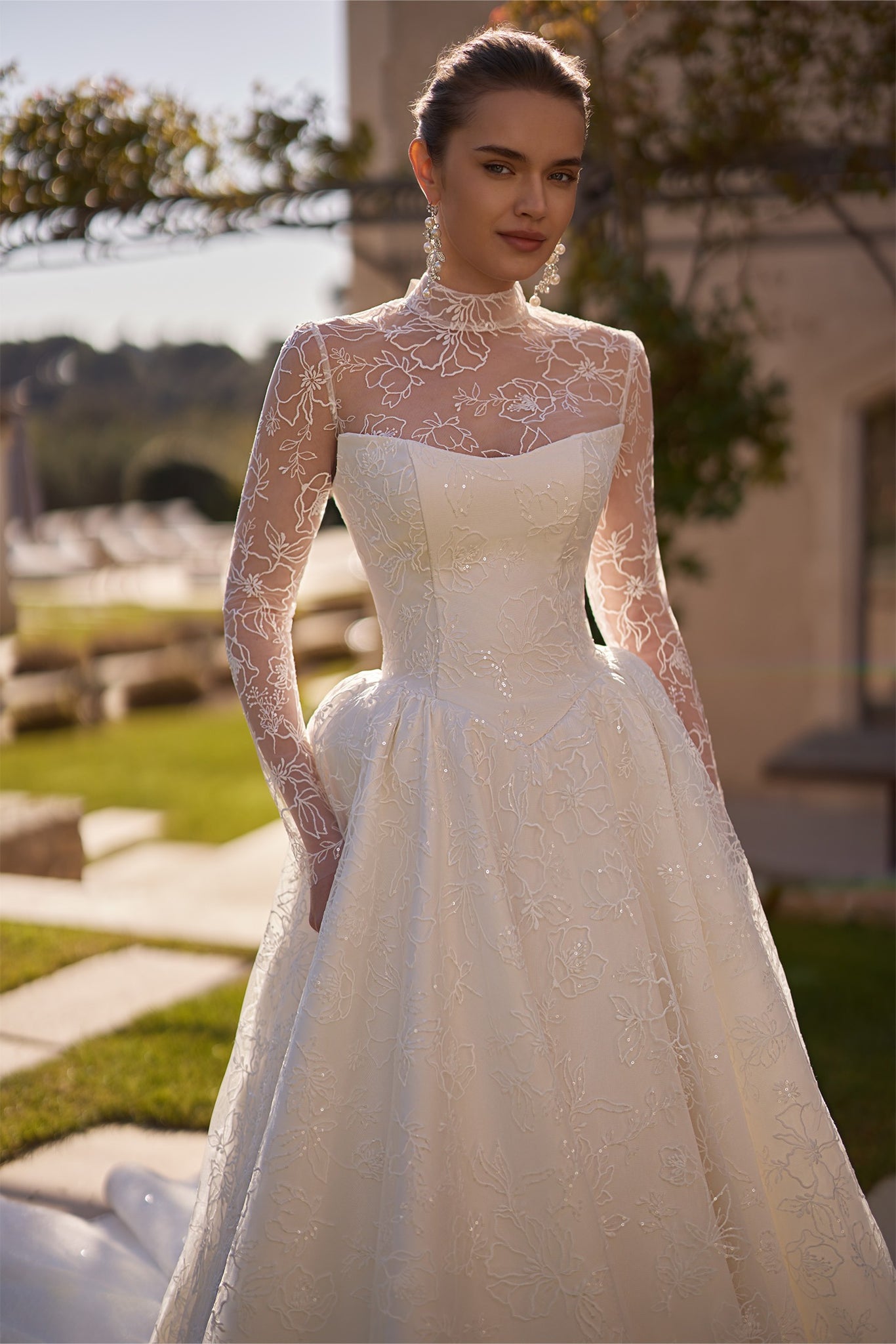 Caprice by Perfioni | Floral Lace A-Line Wedding Dress