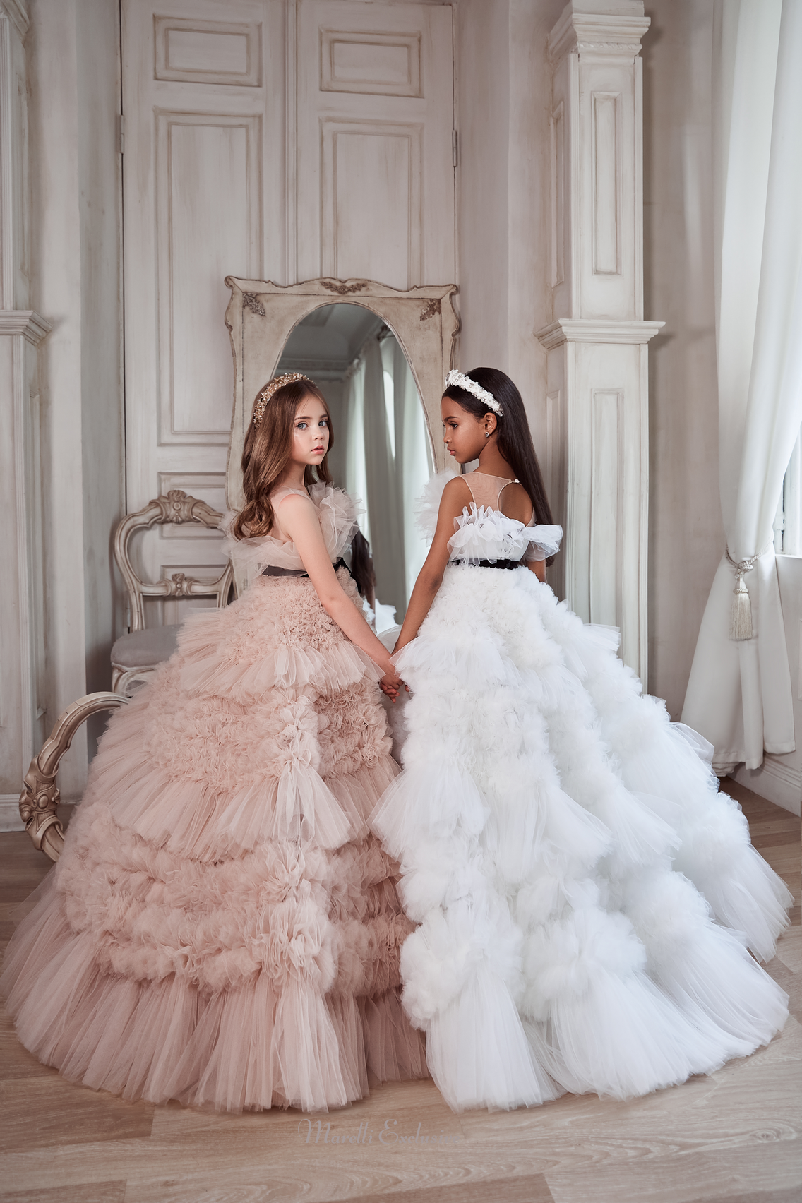 Pentelei 3111 show-stopping ruffle tulle dress  | Girls Formal Dress