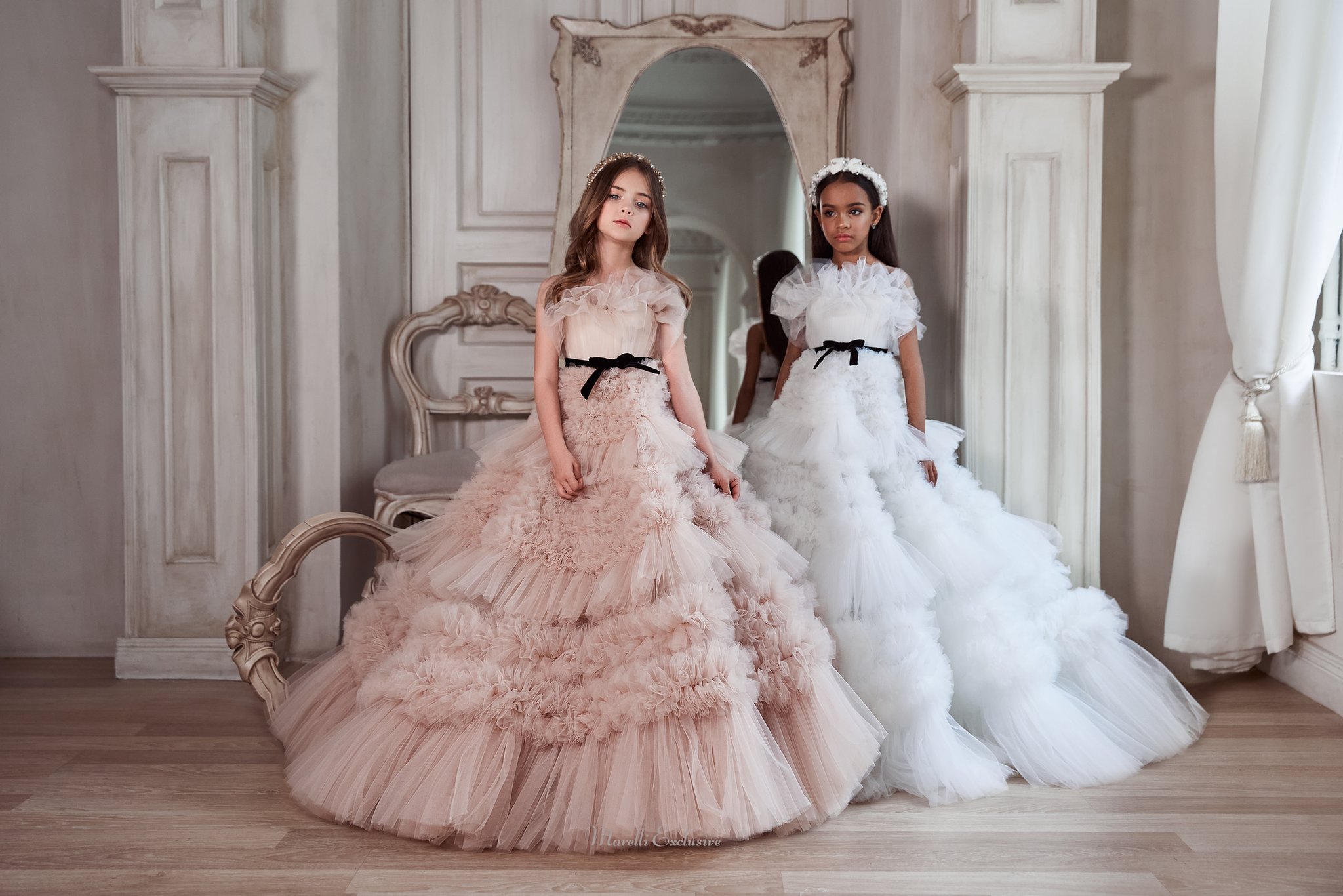 Pentelei 3111 show-stopping ruffle tulle dress  | Girls Formal Dress