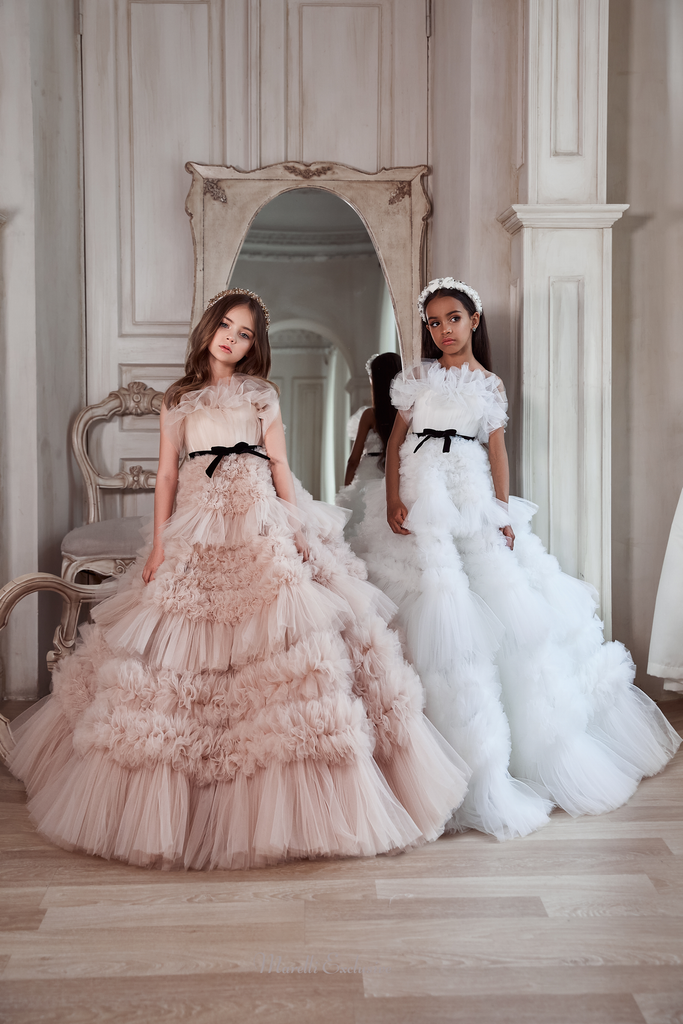 Pentelei 3111 show-stopping ruffle tulle dress  | Girls Formal Dress