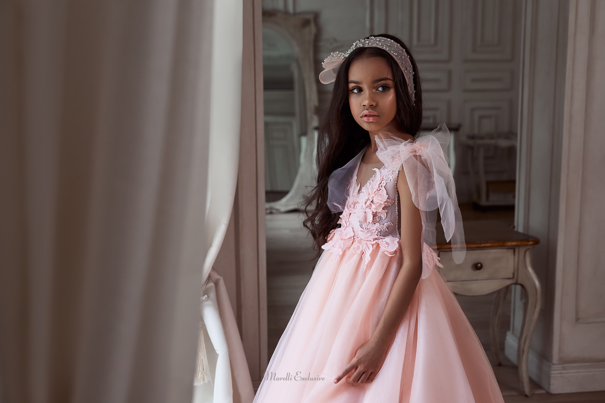 Pentelei 3115 princess-inspired tulle dress  | Girls Formal Dress