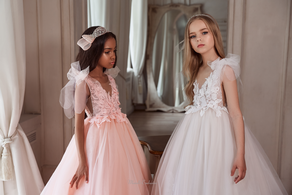Pentelei 3115 princess-inspired tulle dress  | Girls Formal Dress