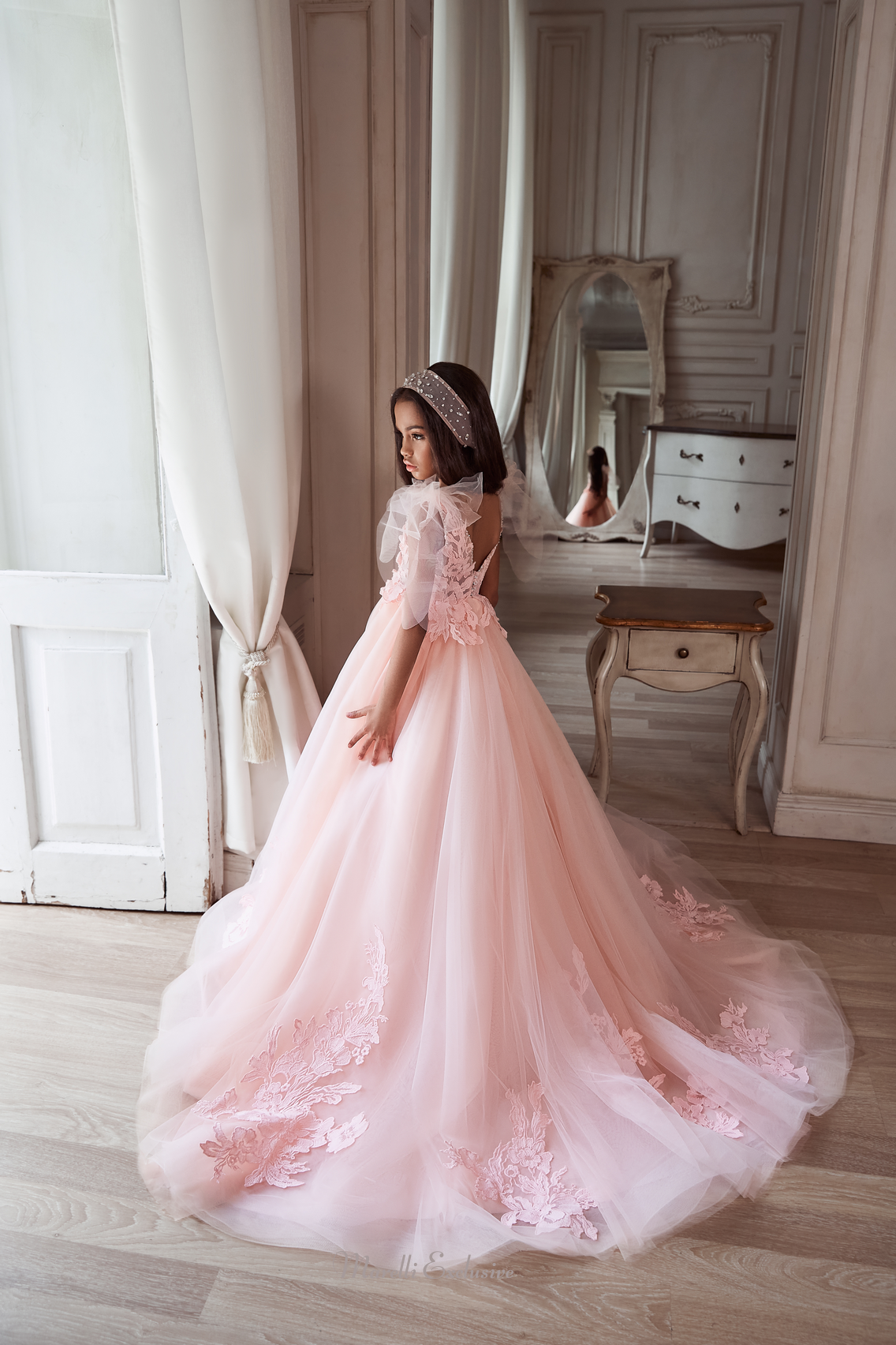 Pentelei 3115 princess-inspired tulle dress  | Girls Formal Dress