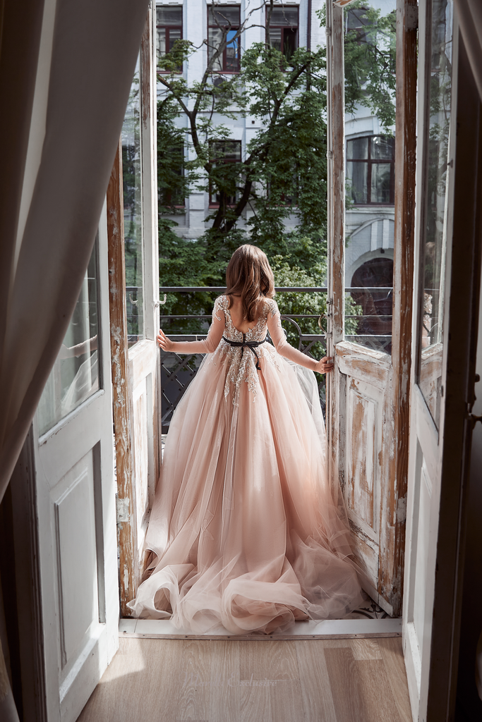 Pentelei 3121 illusion sweetheart neckline and lace appliques: a timeless beauty  | Girls Formal Dress