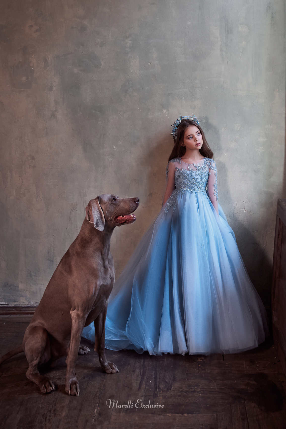 Pentelei 3123 floral lace and tulle splendor: a unique formal attire  | Girls Formal Dress