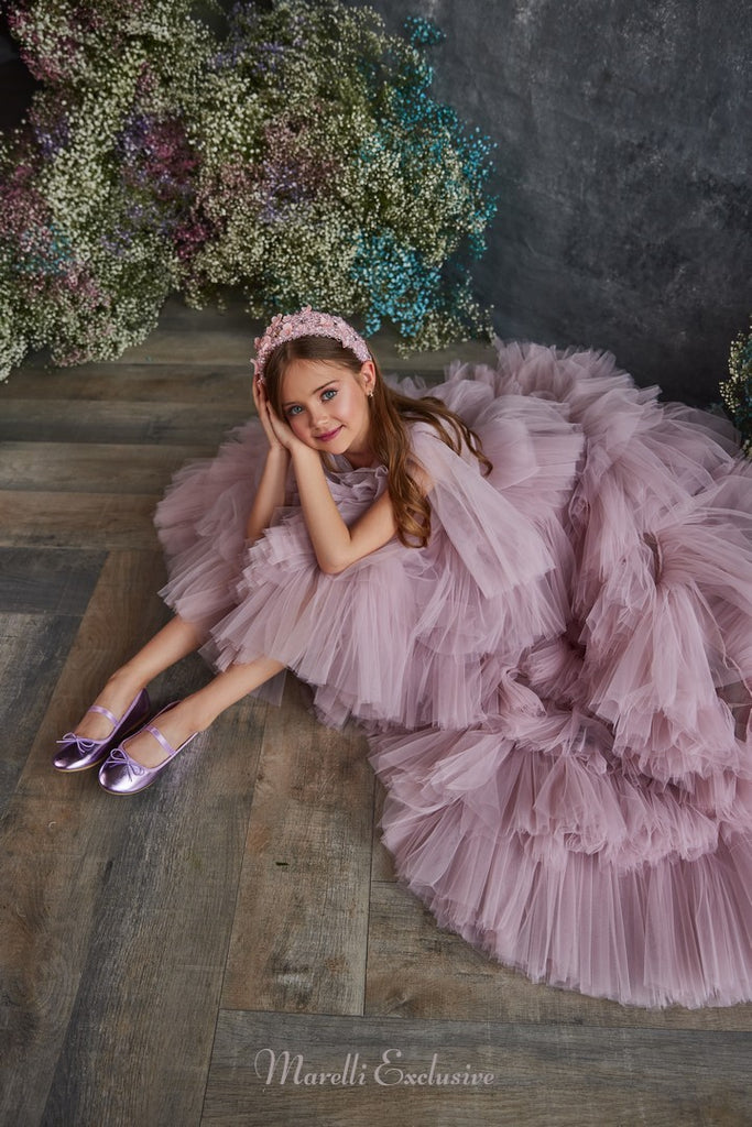Pentelei 3213 she's a fairy princess in delicate white or pastel  | Girls Formal Dress