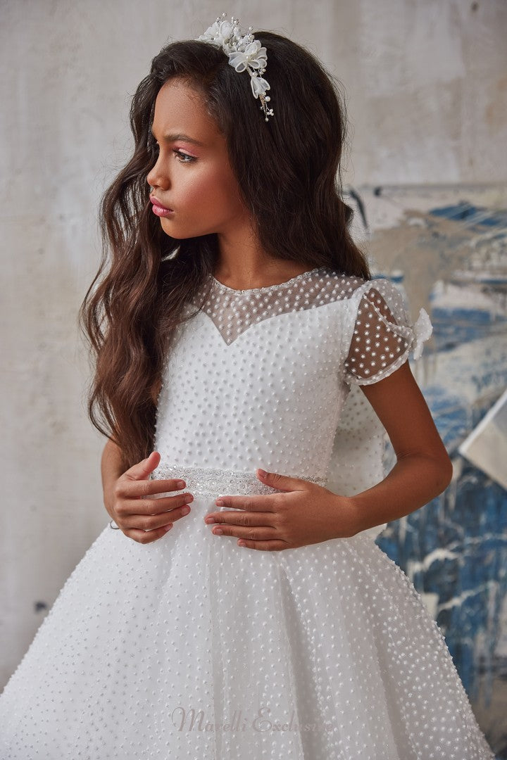 Pentelei 3233 mesmerizing gown with matching tiara for little royalty  | Girls Formal Dress