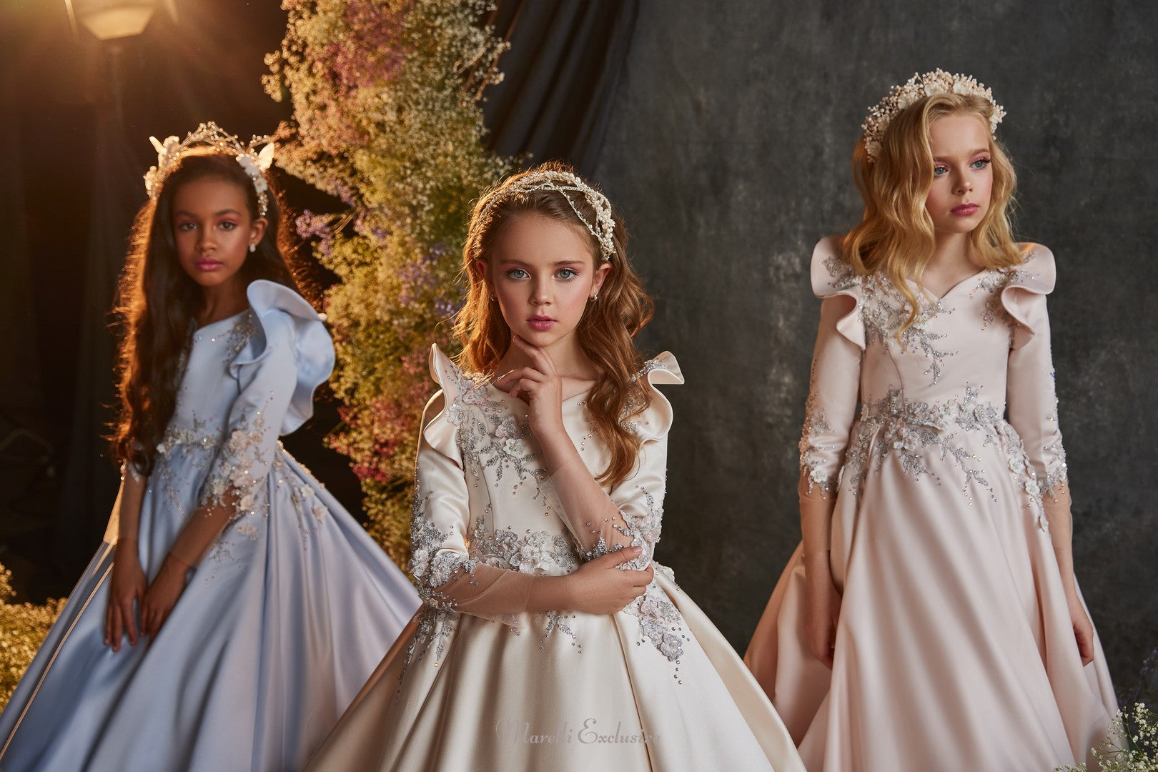 Pentelei 3205 leto dress: ruffle sleeves and beaded details steal the show  | Girls Formal Dress