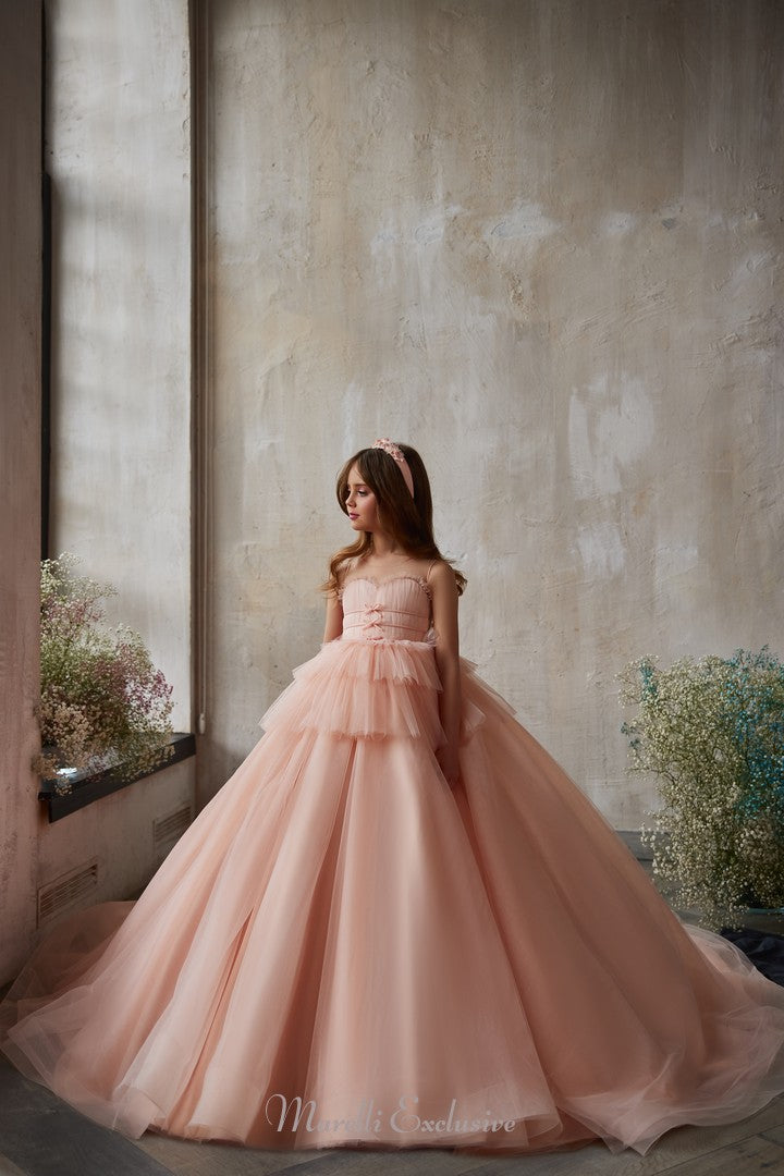 Pentelei 3223 impress with the romee dress: tulle and dramatic ball gown  | Girls Formal Dress