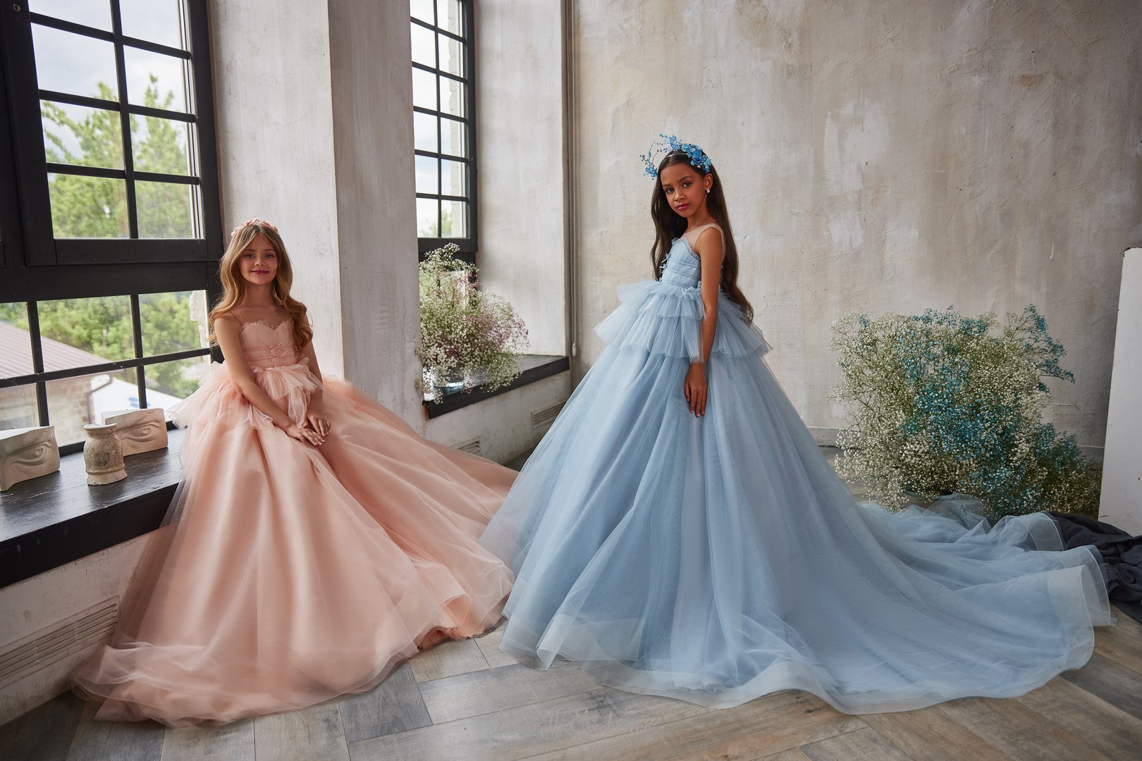 Pentelei 3223 impress with the romee dress: tulle and dramatic ball gown  | Girls Formal Dress