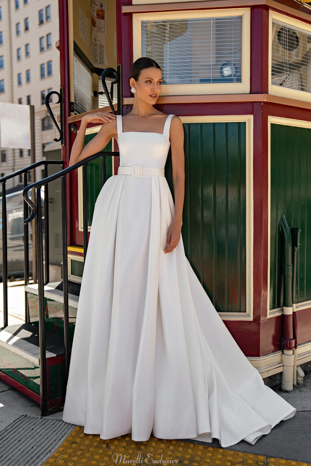 aurora bridesmaid dresses Delightful and Romantic Wedding Set: Minimalism Dress and Translucent Cape