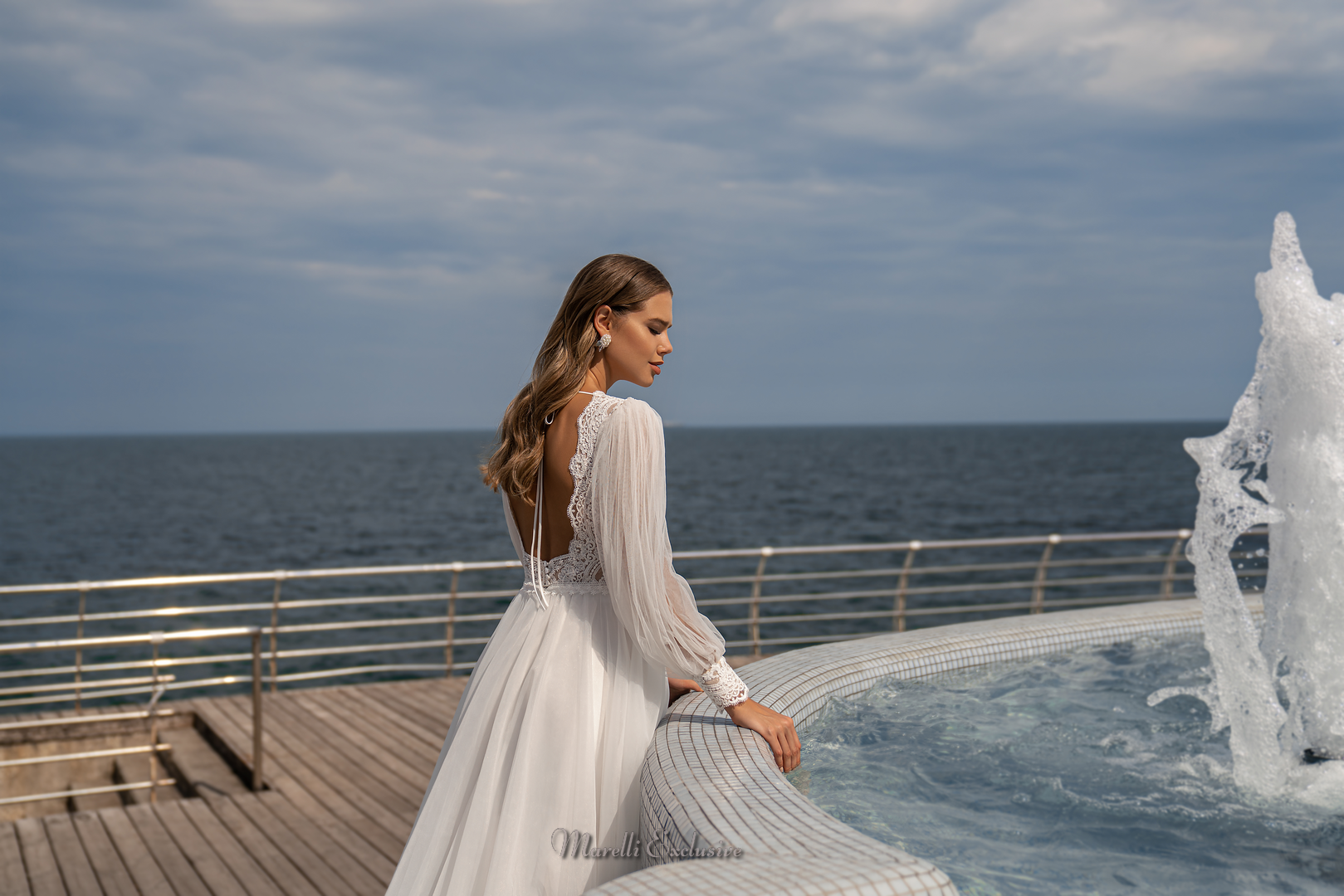sheer boho wedding dress Boho Chic Sheer Floral Embroidered Lace Removable Puff Sleeve Bridal Dress 38