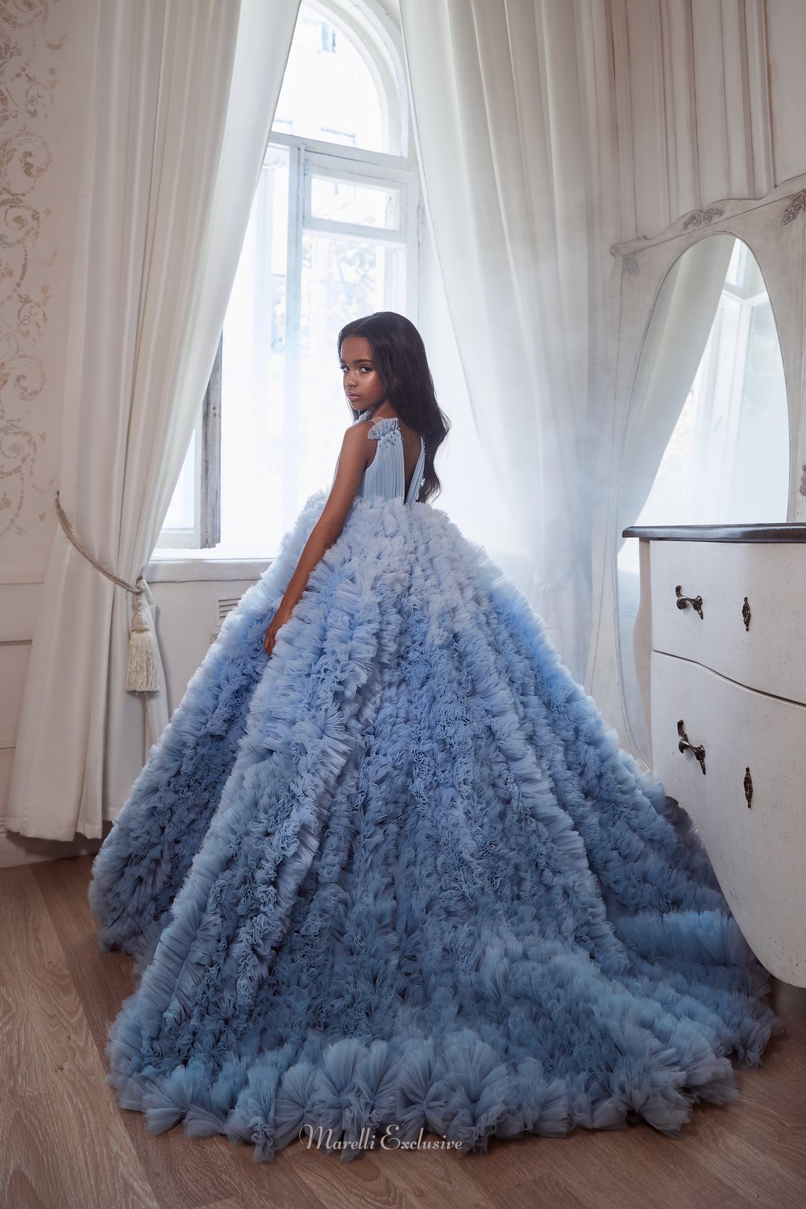 Pentelei 3103 masterpiece ballgown: sleeveless beauty for your little princess  | Girls Formal Dress