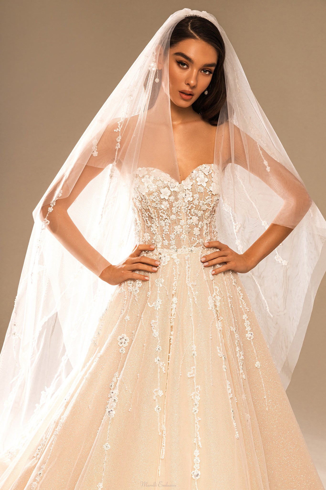 Princess wedding dress, sweetheart neckline, dcollet 16 / Ivory Princess wedding dress, sweetheart neckline, dcollet 16 / Ivory